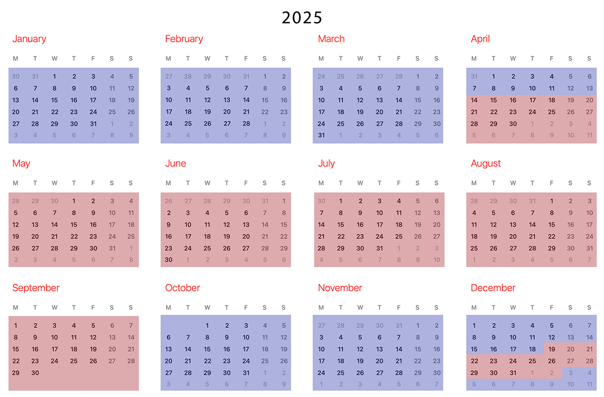 Calendar 2025