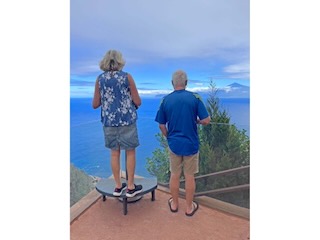 Glenda and John looking at Mt. Teide. Day 24/44 * 18 November 2022