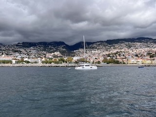 Trim1 anchored outside Funchal. Day 12/44 * 6 November 2022