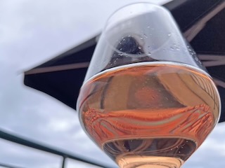 Delicious rosé at Pier One Restaurant Grill Terrace. Day 13/44 * 7 November 2022