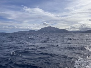 Passing Jebel Musa, Northern coast of Africa. Day 44 of 44 * 8 December 2022