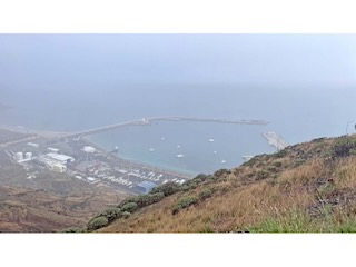 Overlooking the bay from Pico Castelo. Tealie is the sailboat to the left. Day 10/44 * 4 November 2022