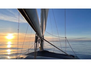 Sunset and Porto Santo in the distance. Day 8/44 * 2 November 2022