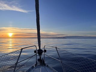 Sunset and Porto Santo in the distance. Day 8/44 * 2 November 2022