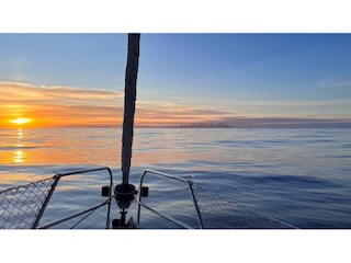 Sunset and Porto Santo in the distance. Day 8/44 * 2 November 2022