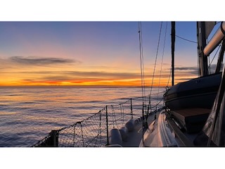 Sunset with Porto Santo in the distance. Day 8/44 * 2 November 2022