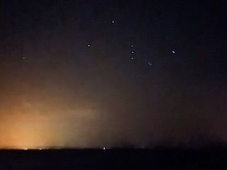 Orion´s belt with night lights from Tanger, Morocco. Day 2/44 * 27 October 2022