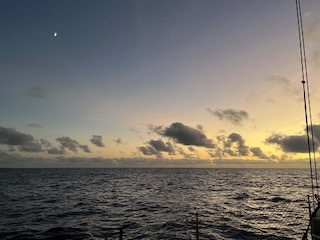 Sunset and a waxing moon. Day 5/44 * 30 October 2022