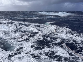 A mainsail doubles as a sea anchor. Day 41/44 * 5 December 2022